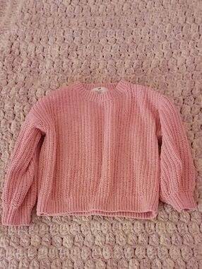 H&M Soft Pink Chunky Crewneck Sweater